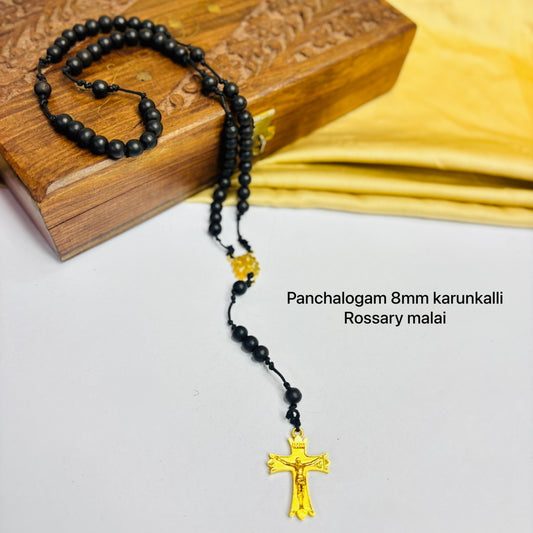 Original Karungali Mala with Holy Jesus Dollar. Govt Certified